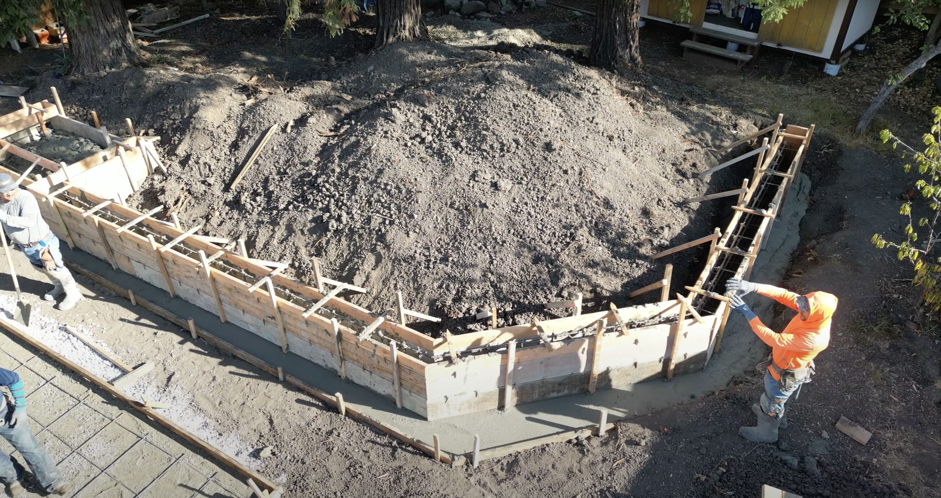 Foundation formwork and concrete preparation in Taunton, MA Concrete foundation formwork preparation by Taunton Concrete professionals